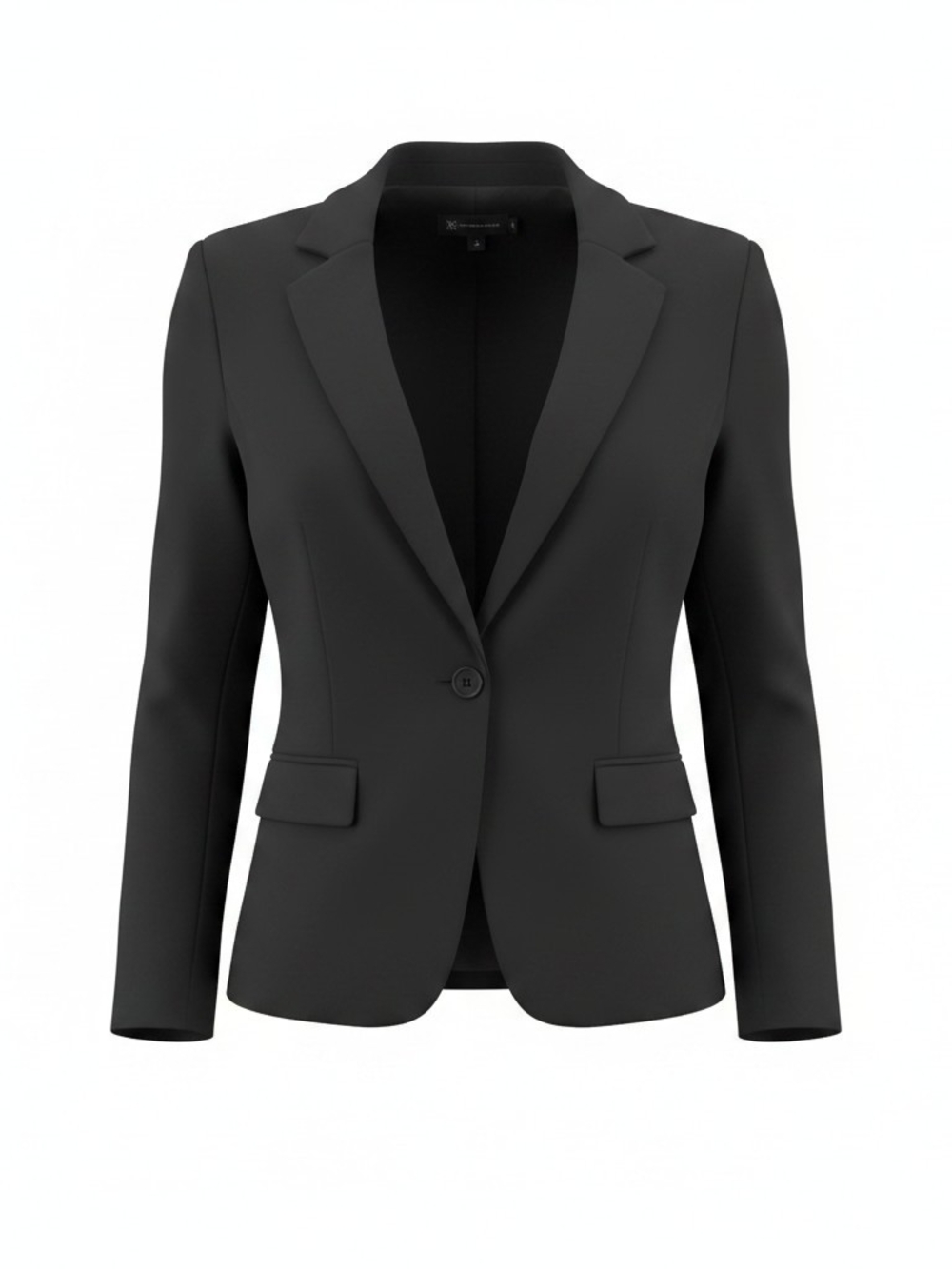 New York & Company Black Single-Button Fitted Blazer